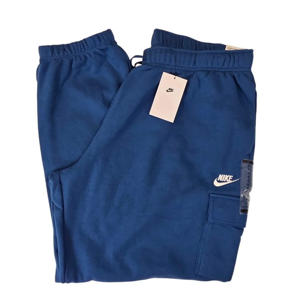 Nike Women's XL Cargo Sweatpants Blue Oversized Fit Mid Rise DQ5196-476 NEW